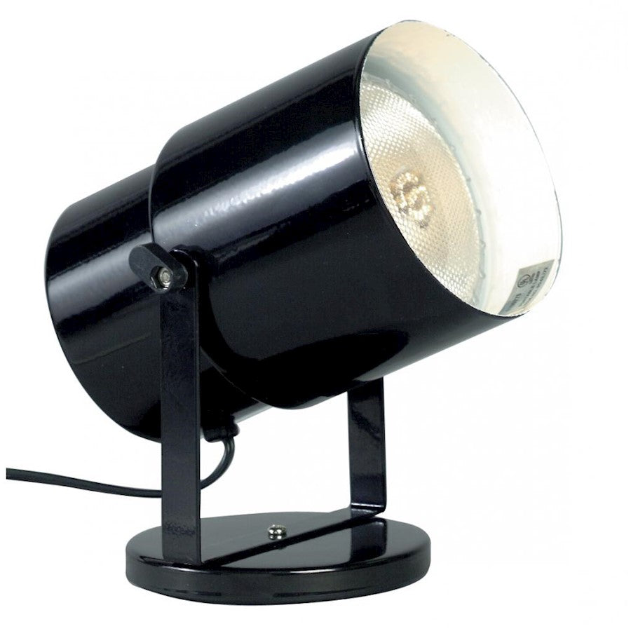 Nuvo Lighting SF77-394 6.75in 1-Light Desk Lamp | Utility Black Steel | Home Office & Dorm Desk | 6.75 x 5.75 x 5.75 in | Model SF77-394