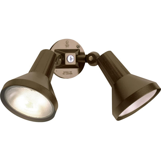 Nuvo SF77-495 15in 2-Light Flood Light | Traditional Dark Bronze Aluminum | Outdoor Security & Landscape | 15 x 8 in | Model SF77-495