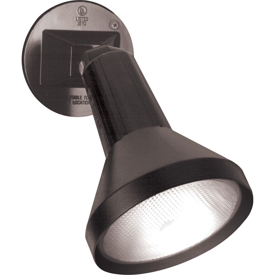 Nuvo SF77-700 1-Light Flood Light | Traditional Black Aluminum | Outdoor Security & Landscape Lighting | 4.5in W x 8in Ext, 150W PAR38 | Model SF77-700