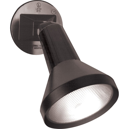 Nuvo SF77-700 1-Light Flood Light | Traditional Black Aluminum | Outdoor Security & Landscape Lighting | 4.5in W x 8in Ext, 150W PAR38 | Model SF77-700