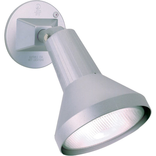 Nuvo SF77-702 8in 1-Light Flood Light | Traditional Gray Aluminum | Outdoor Security & Landscape | 4.5 x 8 in | Model SF77-702