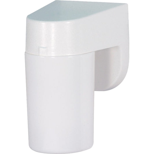Nuvo Lighting SF77-727 8in 1-Light Outdoor Wall Sconce | Traditional White Plastic and Lexan Cylinder | Covered Patio & Entryway | 4 x 8 | Model SF77-727