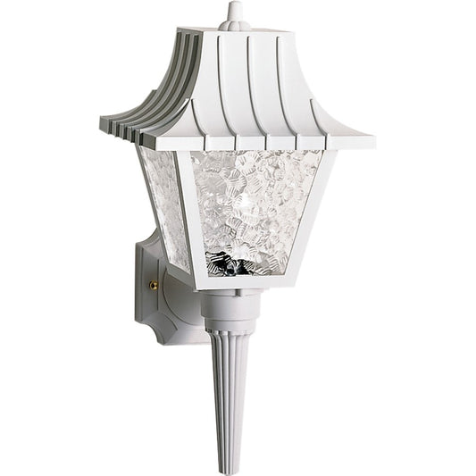 Nuvo SF77-853 18in 1-Light Outdoor Wall Lantern | Traditional White Aluminum with Textured Acrylic Panels | Covered Patio & Entryway | 8 | Model SF77-853