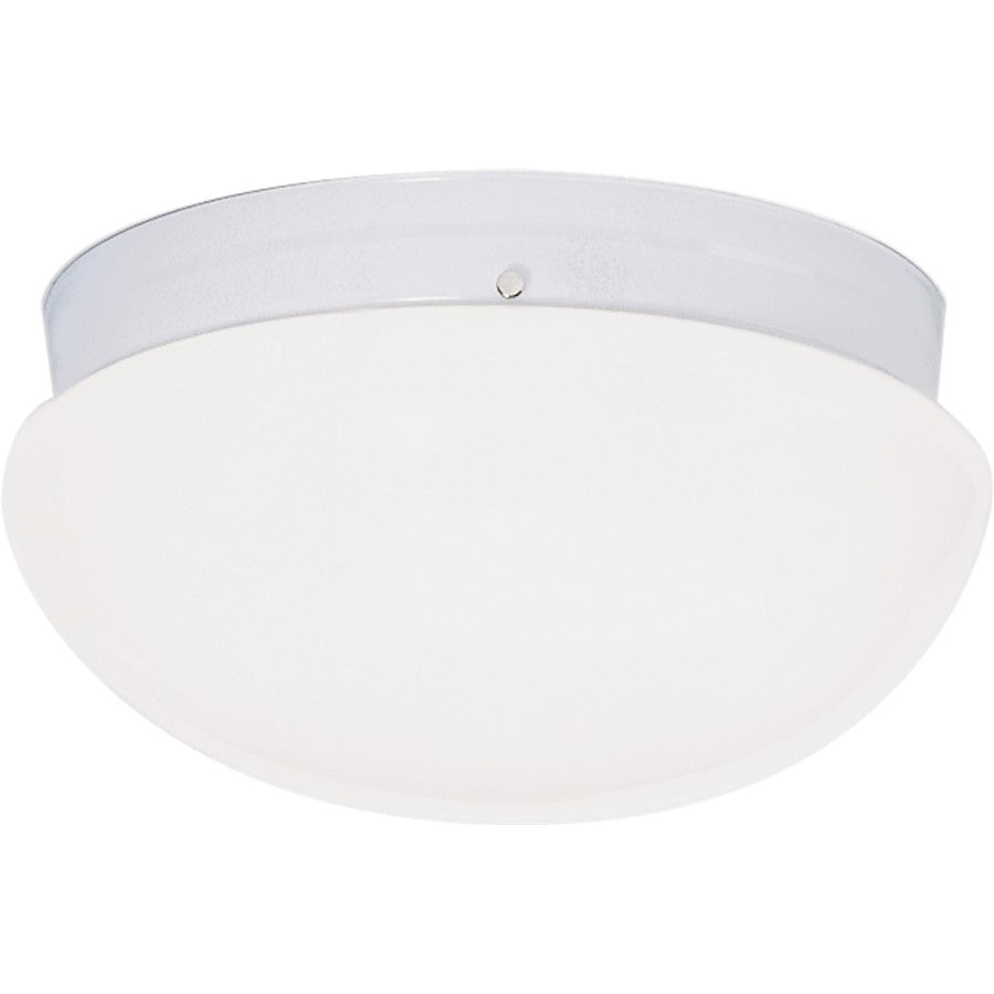 Nuvo Lighting SF77-987 12in 2-Light Flush Mount | Traditional White Glass Mushroom Shade | Hallway & Bathroom | 12 x 12 x 6 in | Model SF77-987