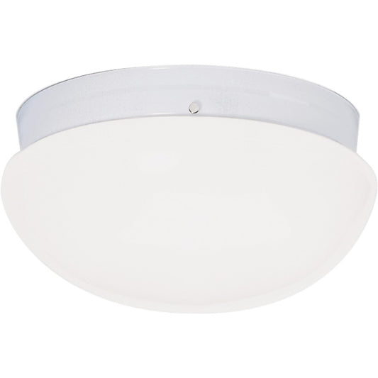 Nuvo Lighting SF77-987 12in 2-Light Flush Mount | Traditional White Glass Mushroom Shade | Hallway & Bathroom | 12 x 12 x 6 in | Model SF77-987