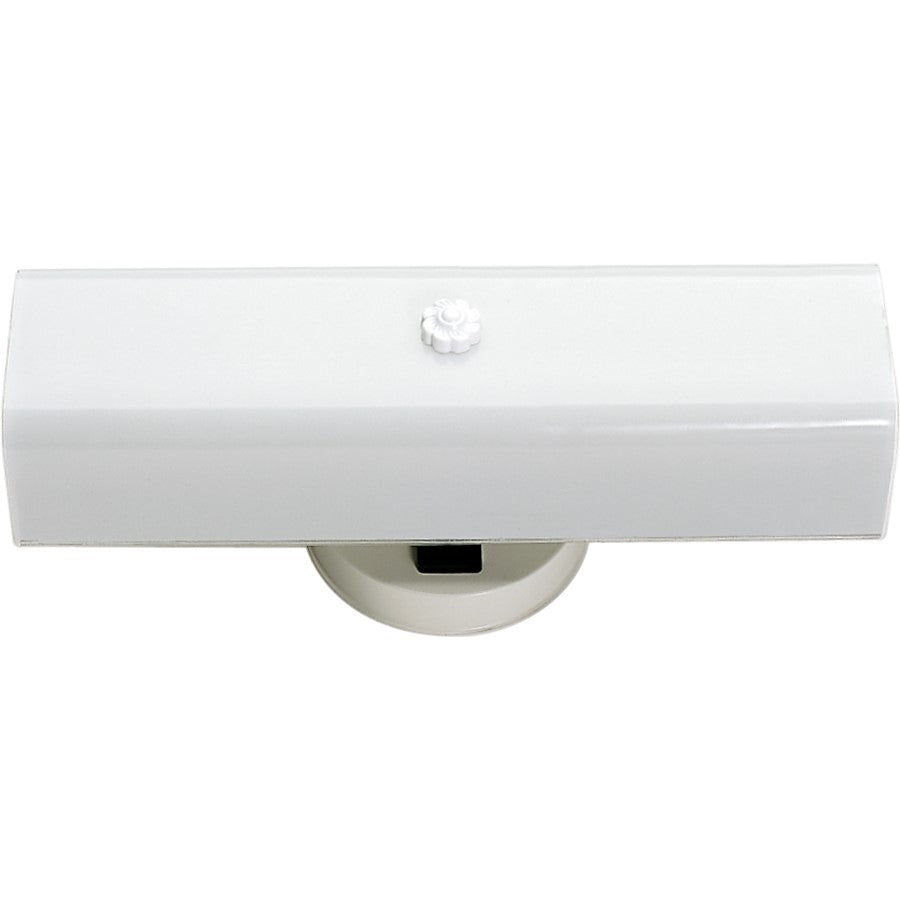 Nuvo Lighting SF77 14in 2-Light Vanity Light | Traditional White Finish and White U-Channel Glass | Bathroom Vanity & Powder Room | 14 x | Model SF77-990