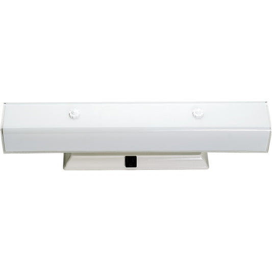 Nuvo Lighting 4-Light 24in Vanity Light | Traditional White and White U-Channel Glass | Bathroom Vanity | 24 x 4.75 x 4.25 in | Model SF77-991