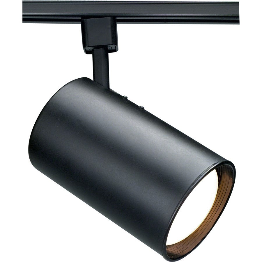 Nuvo Lighting TH201 1-Light Track Head | Transitional Black Cylinder | Kitchen & Hallway Accent | 4.25 x 6.5 in, 50W R20 | Model TH201