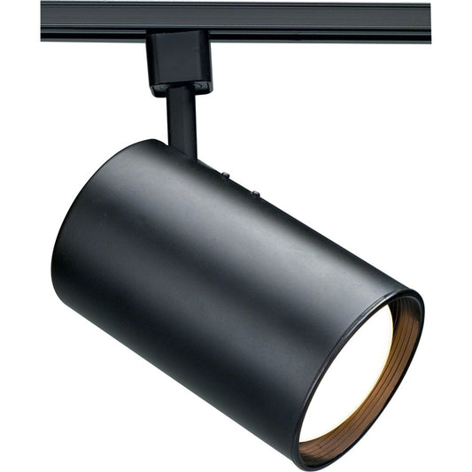 Nuvo Lighting TH201 1-Light Track Head | Transitional Black Cylinder | Kitchen & Hallway Accent | 4.25 x 6.5 in, 50W R20 | Model TH201