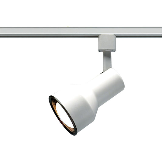 Nuvo Lighting TH204 1-Light Track Head | Transitional White Step Cylinder | Living Room & Hallway Accent | 3.5 x 5.25 in, 50W R20 | Model TH204