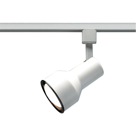 Nuvo Lighting TH206 1-Light Track Head | Transitional White Step Cylinder | Living Room & Kitchen Accent | 4.5 x 6.5 in, 75W R30 | Model TH206