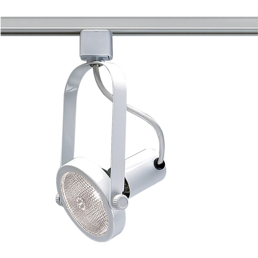 Nuvo Lighting TH222 1-Light Track Head | Transitional White Gimbal Ring | Accent & Display Lighting | 4.75in H, 10.5in Extension, PAR30 | Model TH222