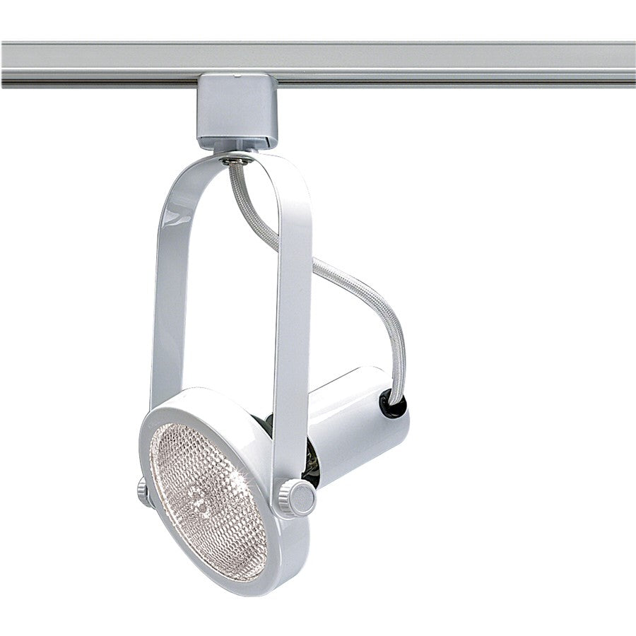 Nuvo Lighting TH224 1-Light Track Head | Transitional White Gimbal Ring | Kitchen & Accent Lighting | 150W PAR38, 6.25in H | Model TH224