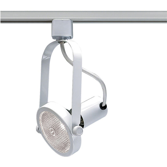 Nuvo Lighting TH224 1-Light Track Head | Transitional White Gimbal Ring | Kitchen & Accent Lighting | 150W PAR38, 6.25in H | Model TH224