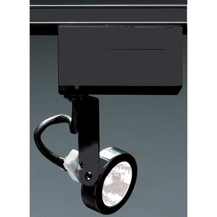 Nuvo Lighting TH239 1-Light Track Head | Transitional Black Gimbal Ring | Accent & Display Lighting | 2 x 2.25 in, 4.5 in Extension | Model TH239