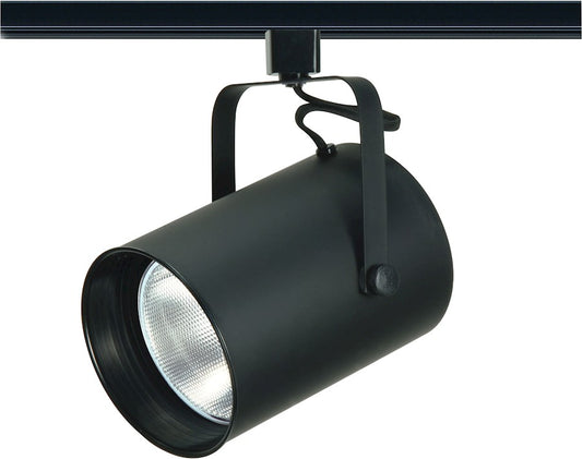 Nuvo Lighting TH284 1-Light R40 Track Head | Transitional Black Cylinder | Kitchen & Accent Lighting | 5.5 x 8 in, 12in Extension | Model TH284