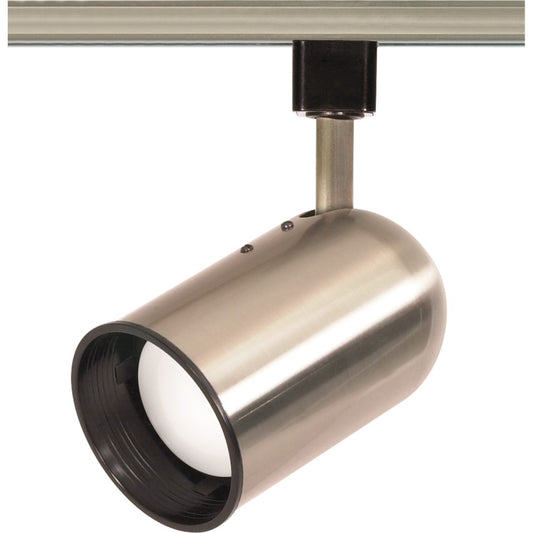 Nuvo Lighting TH305 1-Light Track Head | Transitional Brushed Nickel Cylinder | Living Room & Hallway Accent | 4.25 x 6.5 in, 50W R20 | Model TH305