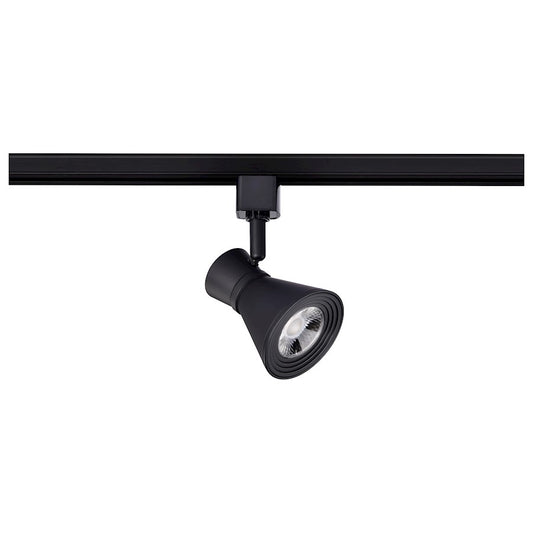 Nuvo TH631 12W LED Track Head | Contemporary Matte Black Aluminum and Steel | Kitchen & Gallery Accent Light | 1020 Lumens, 3000K, Dimmable | Model TH631