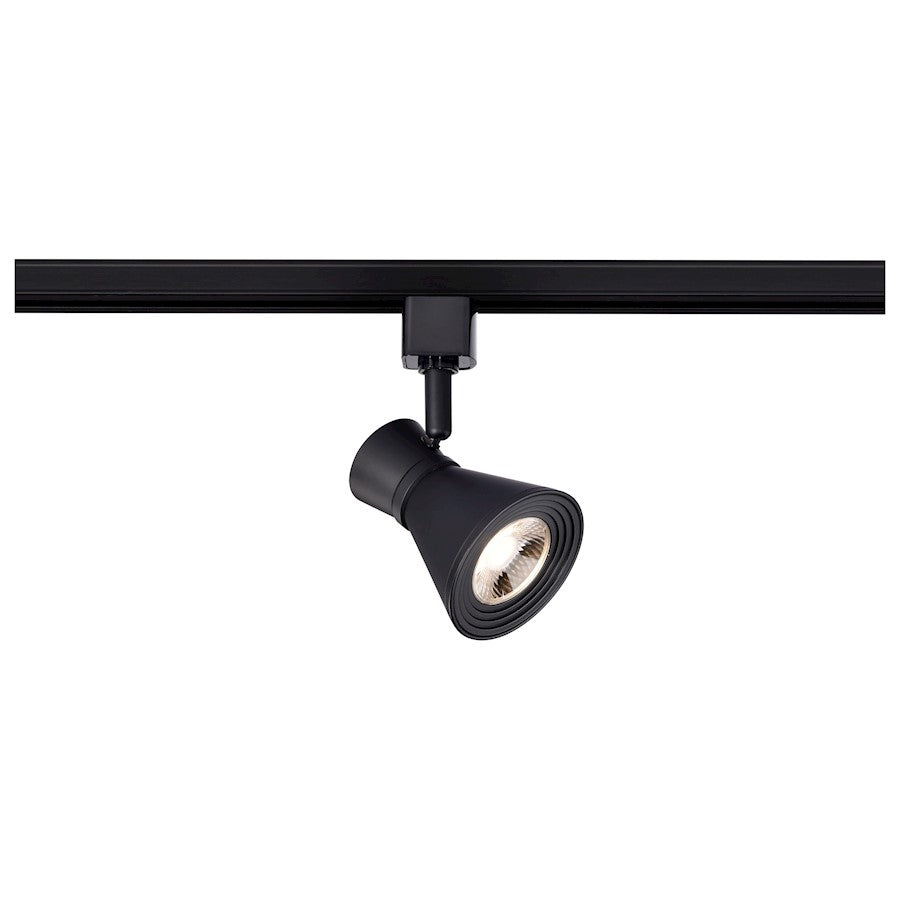 Nuvo TH631 12W LED Track Head | Contemporary Matte Black Aluminum and Steel | Kitchen & Gallery Accent Light | 1020 Lumens, 3000K, Dimmable | Model TH631