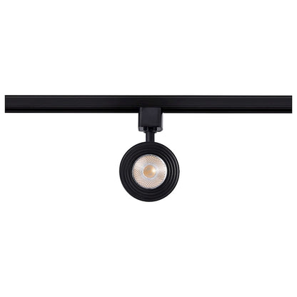 Nuvo TH631 12W LED Track Head | Contemporary Matte Black Aluminum and Steel | Kitchen & Gallery Accent Light | 1020 Lumens, 3000K, Dimmable | Model TH631
