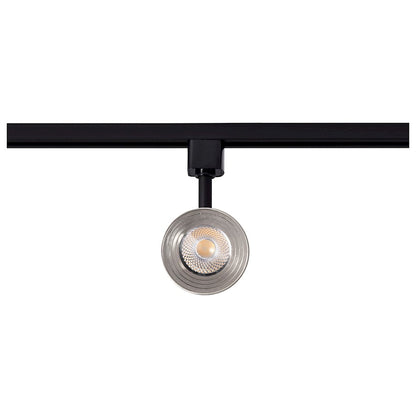 Nuvo Satco 12W LED Cinch Track Head 3000K | Contemporary Matte Black and Brushed Nickel Aluminum | Kitchen & Gallery Accent Light | 1020 | Model TH634
