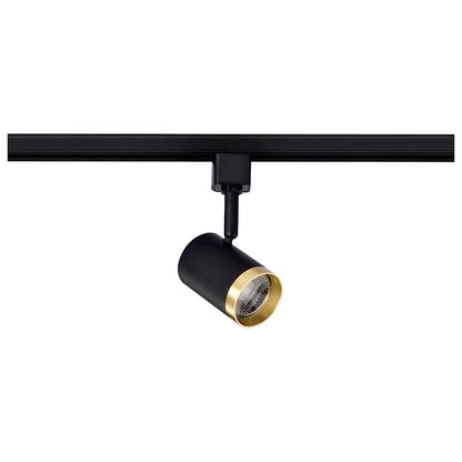 Nuvo Lighting TH637 1-Light Track Head | Contemporary Matte Black and Brushed Brass Aluminum | Kitchen & Task Lighting | 2.25 x 5.38 in, 12W | Model TH637