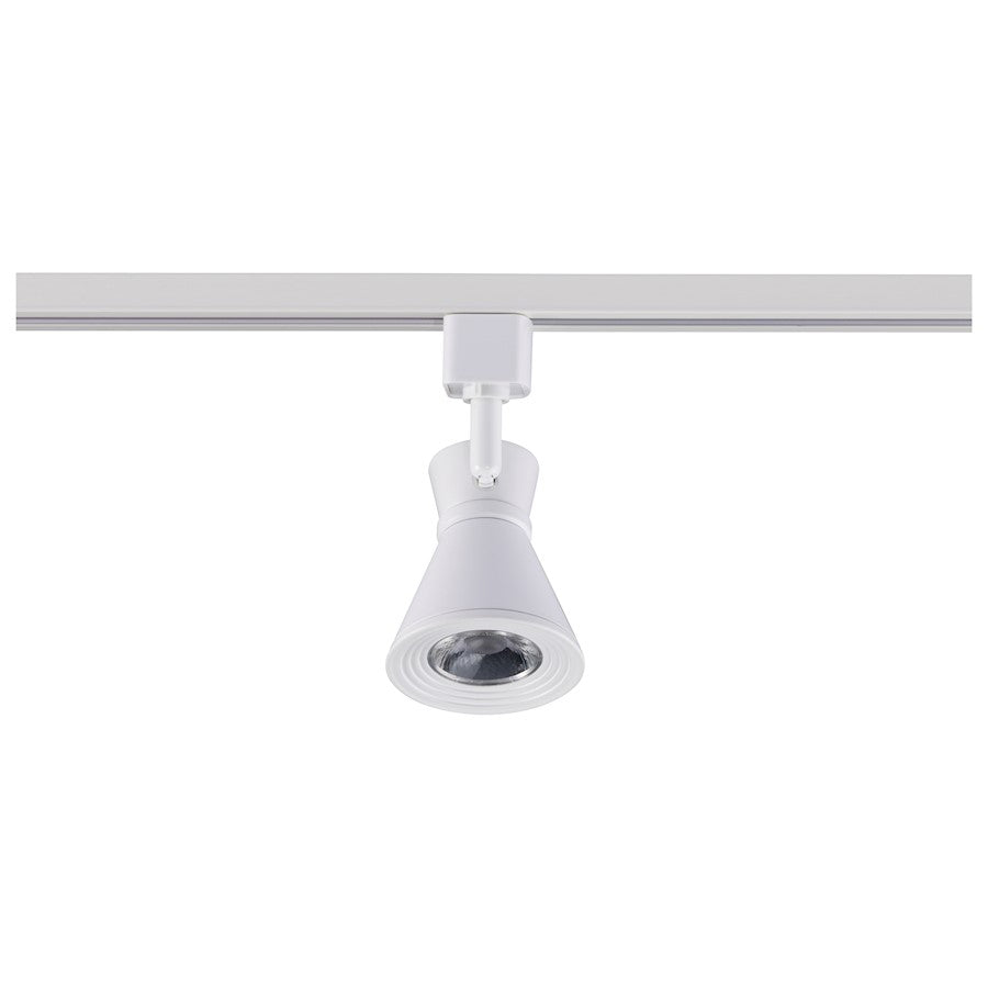 Nuvo Lighting TH642 12W LED Track Head | Contemporary Matte White Aluminum and Steel | Kitchen & Gallery Accent | 1020 Lumens, 3000K, 90 | Model TH642