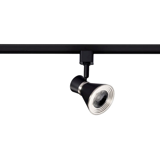 Nuvo Lighting Cinch 12W LED Track Head 3000K | Contemporary Matte Black and Brushed Nickel Aluminum | Kitchen Island & Task Lighting | 1020 | Model TH644