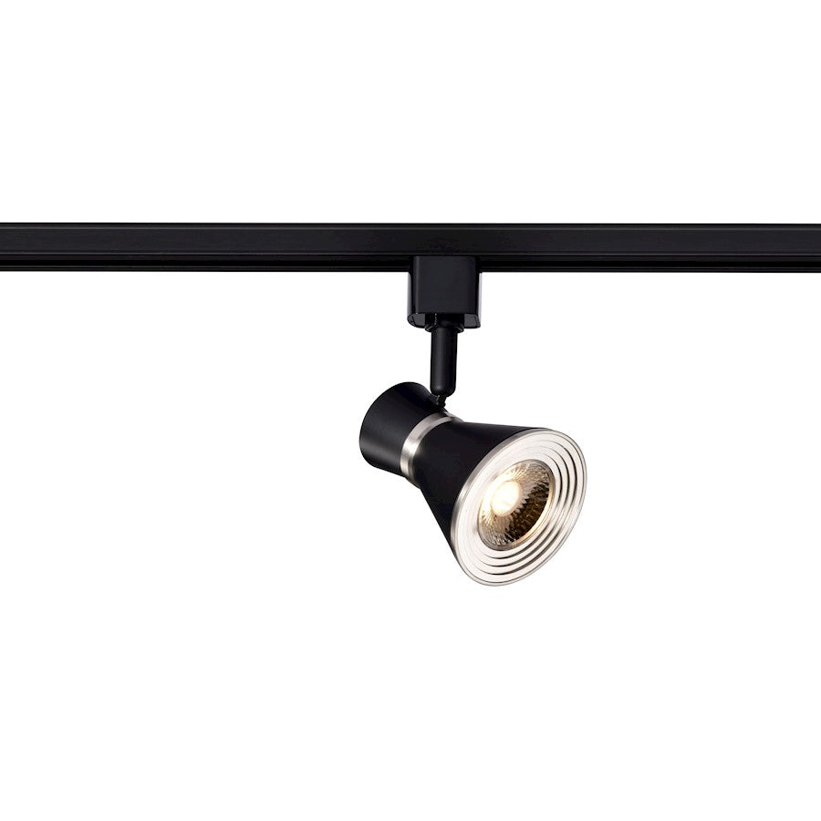 Nuvo Lighting Cinch 12W LED Track Head 3000K | Contemporary Matte Black and Brushed Nickel Aluminum | Kitchen Island & Task Lighting | 1020 | Model TH644