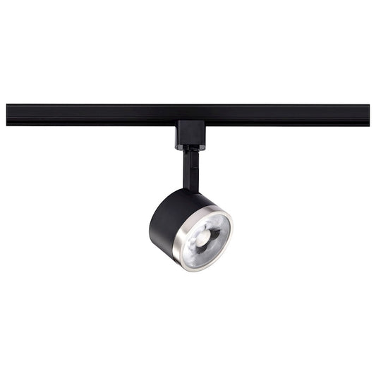 Nuvo Lighting TH646 1-Light LED Track Head | Contemporary Matte Black and Brushed Nickel Aluminum | Kitchen & Art Gallery Accent | 1020 | Model TH646