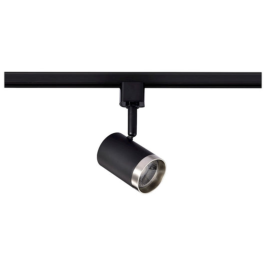 Nuvo TH648 12W LED Track Head | Contemporary Matte Black and Brushed Nickel Aluminum | Kitchen & Art Gallery Accent Light | 1020 Lumens | Model TH648