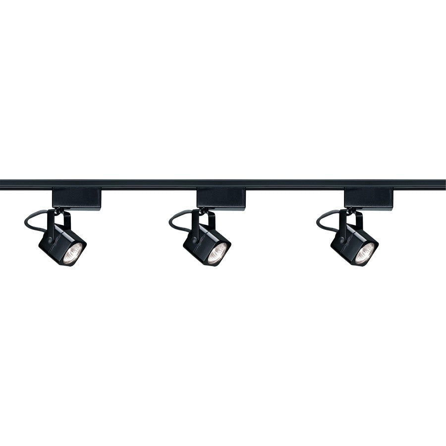 Nuvo Lighting TK311 3-Light Track Kit | Transitional Black Low Voltage | Kitchen & Living Room Accent | 4.25 x 7.25 in | Model TK311