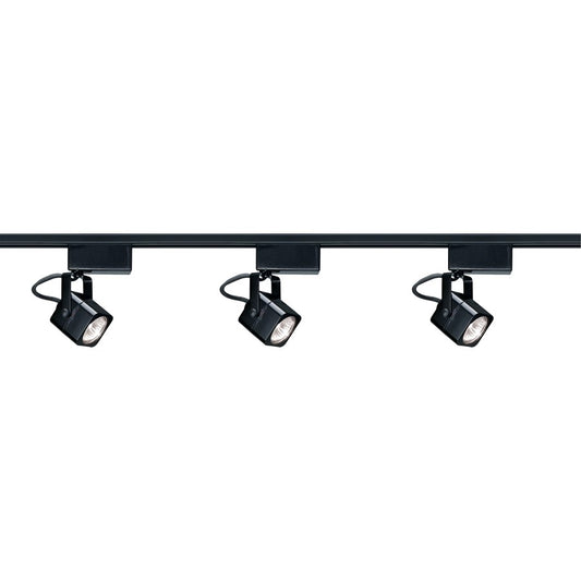 Nuvo Lighting TK311 3-Light Track Kit | Transitional Black Low Voltage | Kitchen & Living Room Accent | 4.25 x 7.25 in | Model TK311
