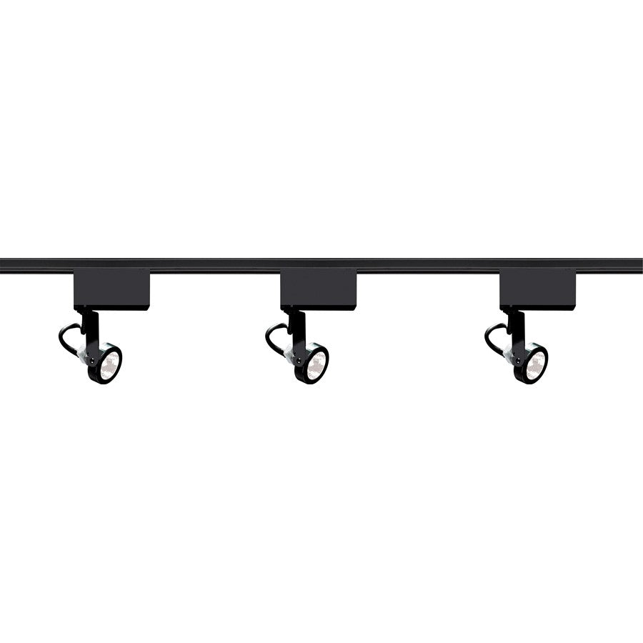 Nuvo Lighting TK315 18in 3-Light Track Lighting Kit | Transitional Black | Living Room & Hallway Accent | 1.5 x 18 in | Model TK315