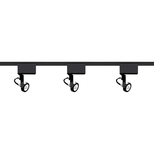 Nuvo Lighting TK315 18in 3-Light Track Lighting Kit | Transitional Black | Living Room & Hallway Accent | 1.5 x 18 in | Model TK315