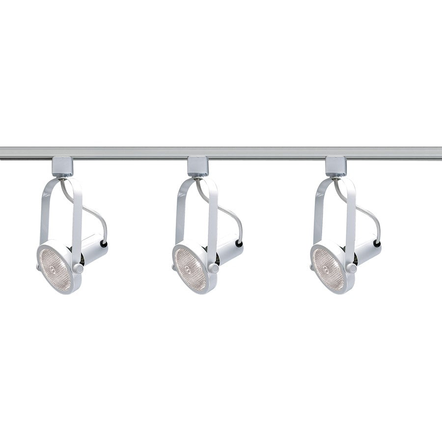 Nuvo Lighting TK316 24in 3-Light Track Lighting Kit | Transitional White Finish | Living Room & Kitchen Accent | 1.5 x 24 in | Model TK316
