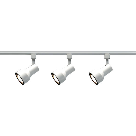 Nuvo Lighting Step Cylinder 3-Light Track Kit | Transitional White Finish | Living Room & Kitchen Accent | 1.5 x 9.75 in | Model TK320