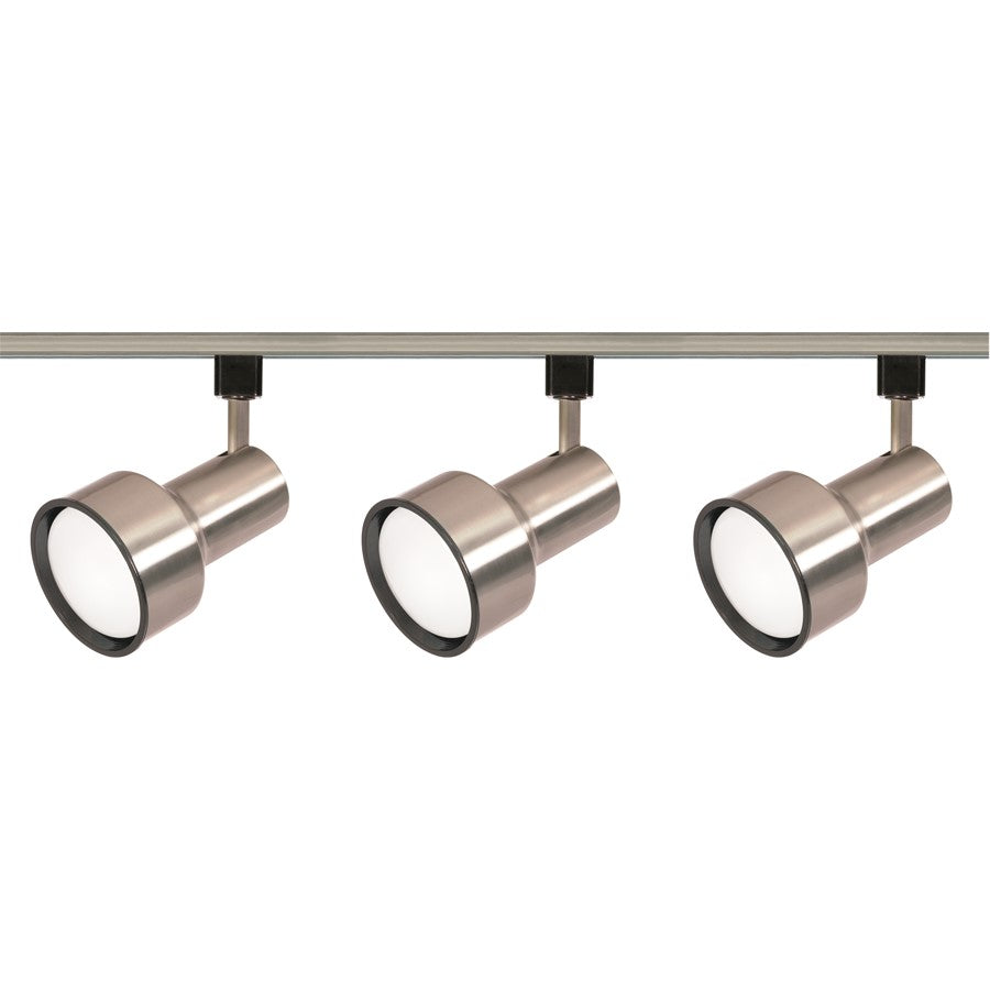 Nuvo Lighting TK340 3-Light R30 Track Lighting Kit | Brushed Nickel Transitional | Living Room & Kitchen Accent | 1.5 x 7.25 in | Model TK340