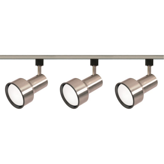 Nuvo Lighting TK340 3-Light R30 Track Lighting Kit | Brushed Nickel Transitional | Living Room & Kitchen Accent | 1.5 x 7.25 in | Model TK340