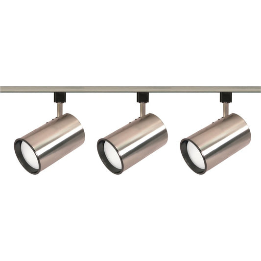 Nuvo Lighting TK341 3-Light R30 Track Kit | Transitional Brushed Nickel | Living Room & Kitchen Accent | 4.75 x 4.75 x 0.75 in | Model TK341