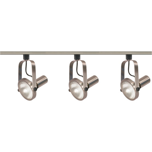 Nuvo Lighting TK343 24in 3-Light Track Lighting Kit | Transitional Brushed Nickel with Gimbal Rings | Kitchen Island & Living Room | 24 x | Model TK343