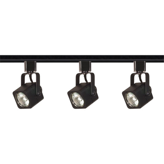 Nuvo Lighting TK346 3-Light Track Lighting Kit | Transitional Black Finish | Living Room & Kitchen Accent | 3.5 x 3.5 x 1.5 in, Line Voltage | Model TK346
