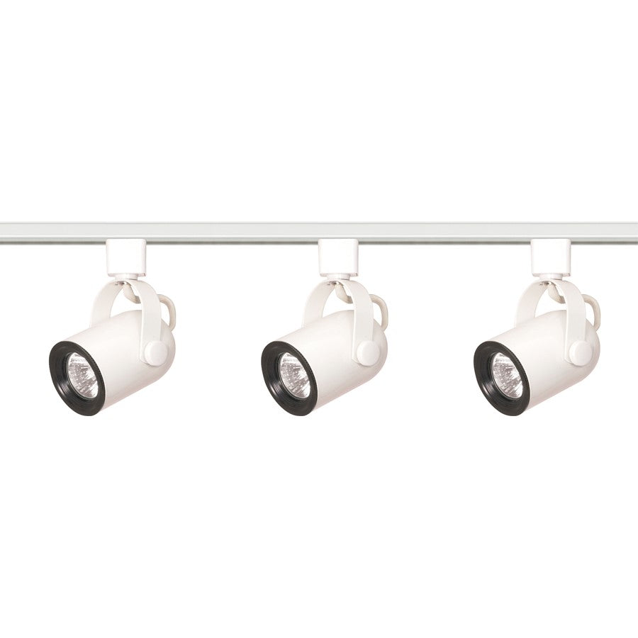 Nuvo Lighting TK348 3-Light Track Kit | Transitional White | Living Room & Kitchen Accent | 1.75 x 4 in, Line Voltage | Model TK348
