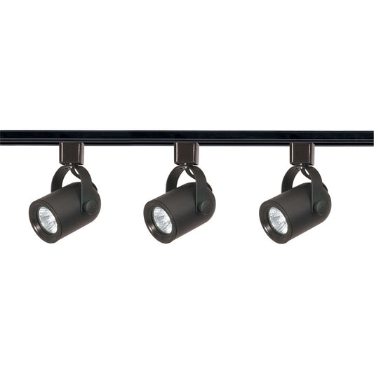 Nuvo Lighting TK349 3-Light Track Kit | Transitional Black | Living Room & Kitchen Accent | 5.25 x 5 in, Line Voltage | Model TK349