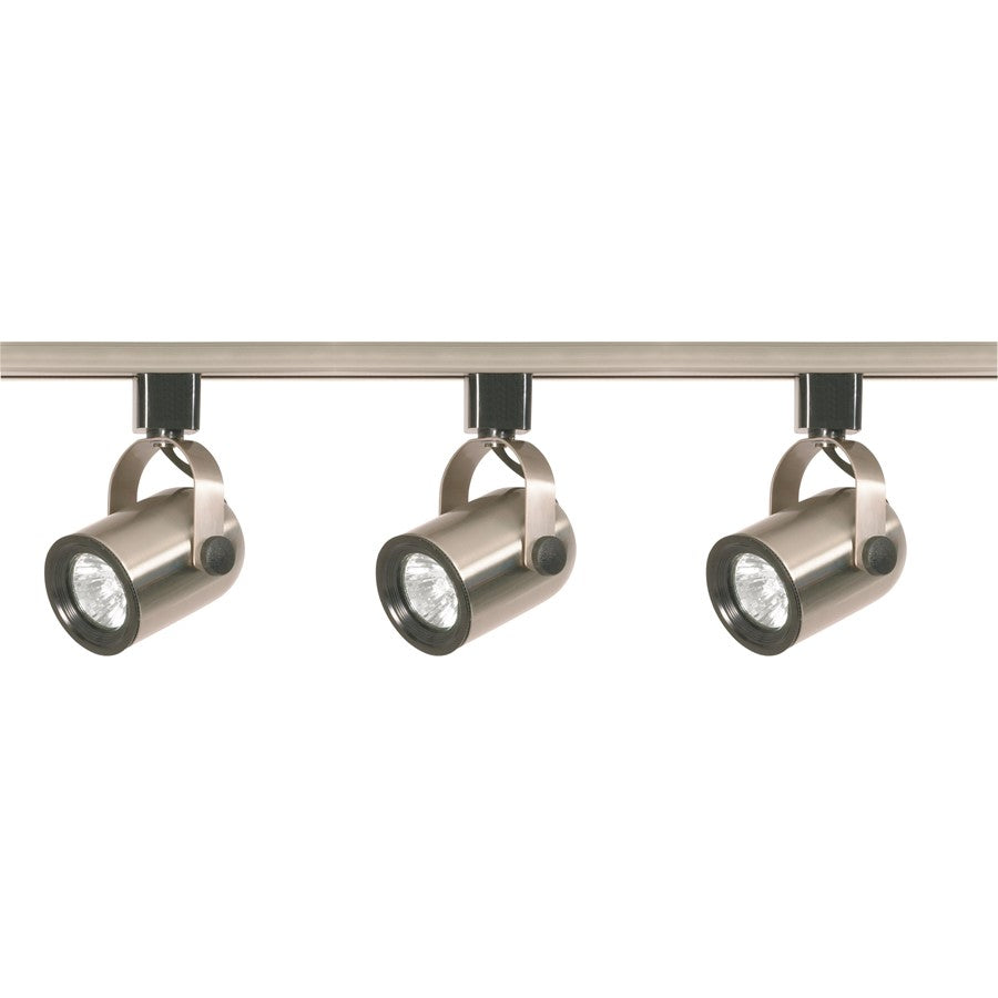 Nuvo TK354 3-Light Track Kit | Transitional Brushed Nickel | Kitchen & Living Room Accent | 1.75 x 4 in, Line Voltage | Model TK354