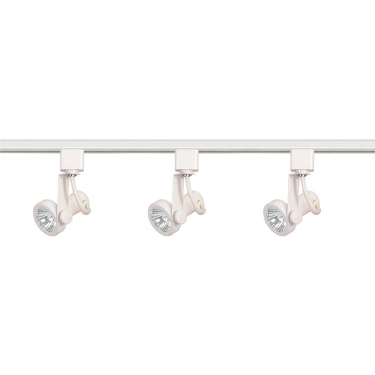 Nuvo Lighting TK355 3-Light Track Lighting Kit | Transitional White Finish with Gimbal Ring Heads | Living Room & Kitchen Accent | 1.25 x | Model TK355