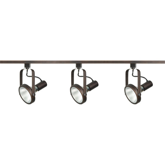 Nuvo Lighting TK362 3-Light Track Lighting Kit | Transitional Russet Bronze and Black Gimbal Rings | Living Room & Kitchen Accent | 7.25 x | Model TK362