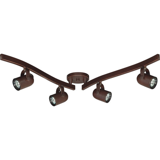 Nuvo Lighting TK383 4-Light Track Lighting Kit | Transitional Russet Bronze | Living Room & Kitchen Accent | 1.5 x 9.75 in | Model TK383