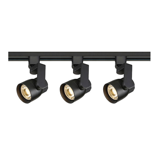Nuvo Lighting TK424 48in 3-Light LED Track Kit | Contemporary Black | Kitchen & Living Room Track Lighting | 48 x 2.5 x 3 in | Model TK424