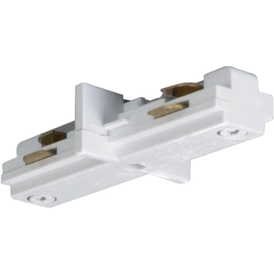 Nuvo Lighting Mini Straight Connector | Transitional White | Track Lighting Hardware for Dry Locations | 1.5 x 5 in | Model TP144
